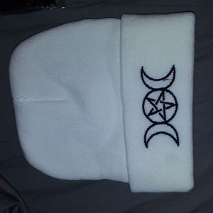 Moon phase pentacle beanie hat New